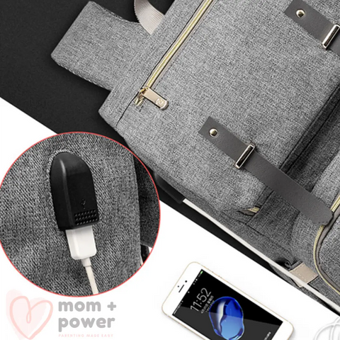 Baby Diaper Bag with USB & Sleeping Crib