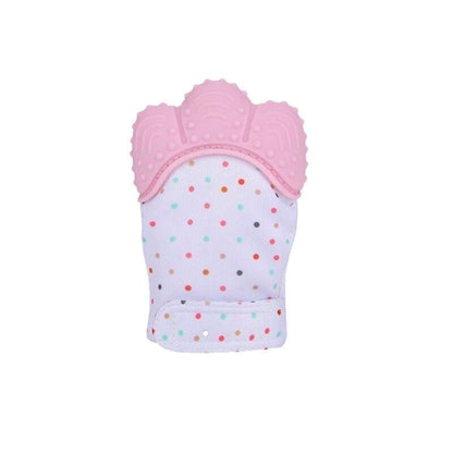 Baby Teething Glove – Soothing Mitten Toy Pink