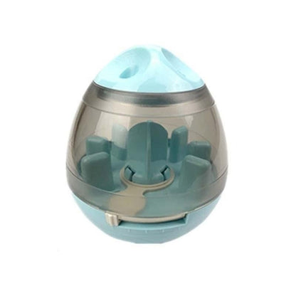 Interactive Pet Treat Ball Food Dispenser Blue