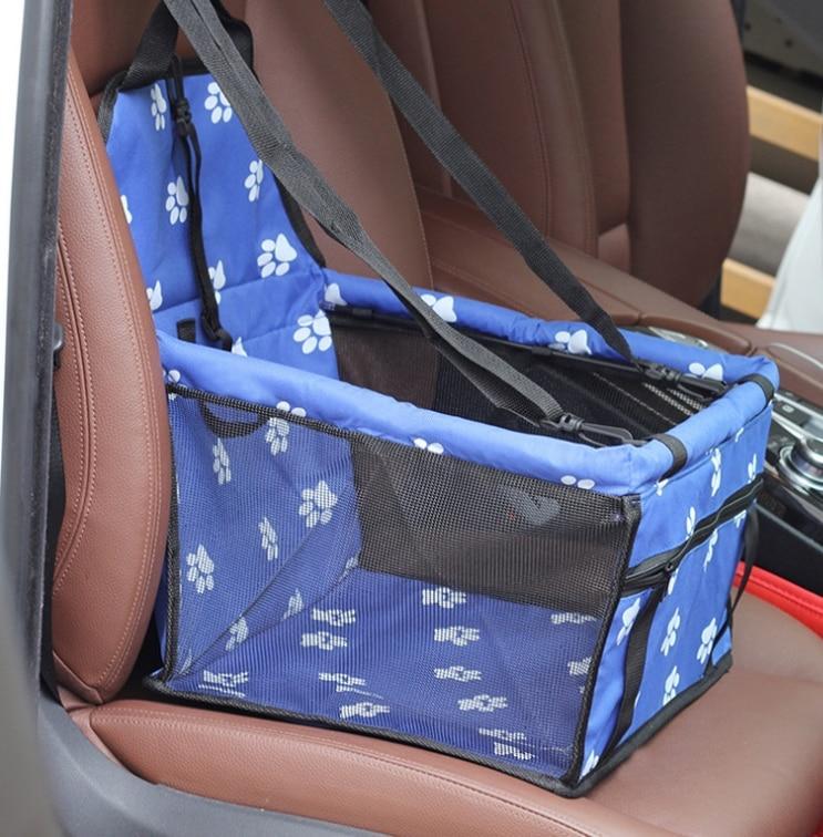 Pet Car Hammock Seat Foldable & Secure Blue