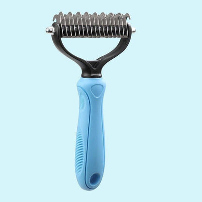 Pet Fur Knot Remover Comb – Dog Grooming Tool Blue